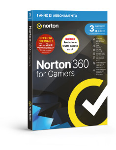NORTON 360 FOR GAMERS 2026-ANTITRUFFA- ATTACH - 3 DISPOSITIVI 12 MESI 50GB - IT BOX