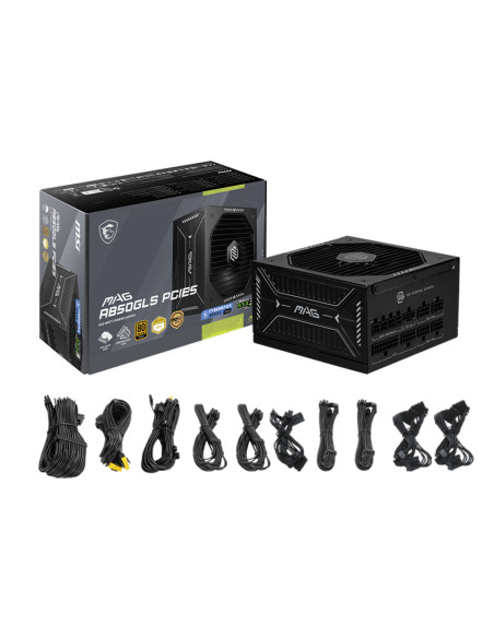 MSI MAG A850GLS PCIE5 alimentatore per computer 850 W 24-pin ATX ATX Nero