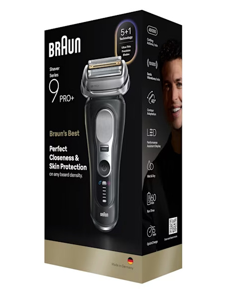 Braun Series 9 Pro+ 9600s Rasoio Trimmer Nero