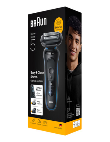 Braun Series 5 52-B1650S rasoio elettrico Trimmer Blu