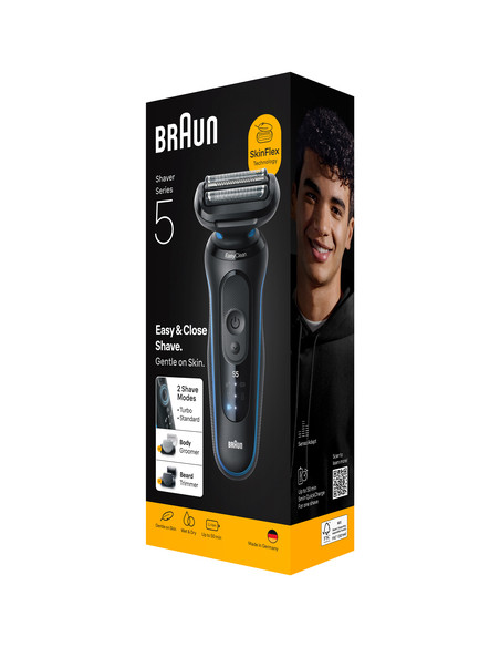 Braun Series 5 52-B1650S rasoio elettrico Trimmer Blu