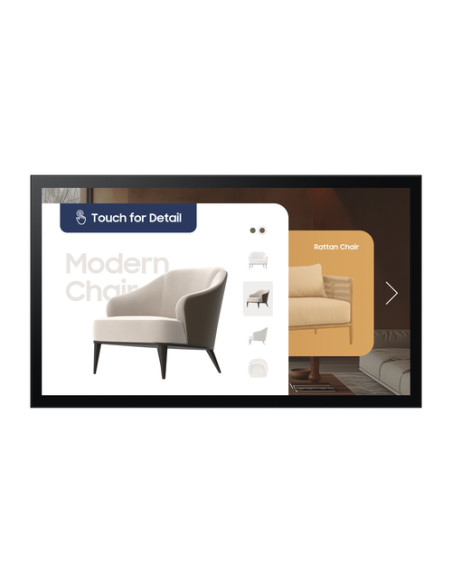 Samsung QM32C-T Pannello piatto per segnaletica digitale 81,3 cm (32") LCD Wi-Fi 400 cd/m² Full HD Nero Touch screen Tizen 7.0 