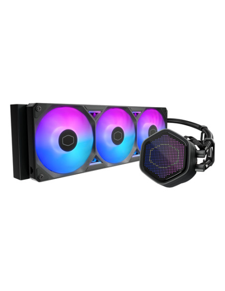 COOLER MASTER DISSIPATORE A LIQUIDO ATMOS II, 3X120MM ARGB, KIT SCHERMO PIXEL INCL, NERO