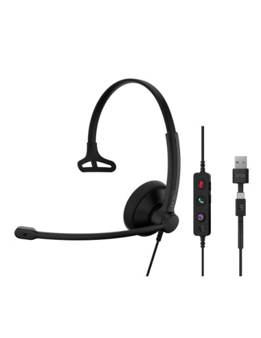 EPOS 1001419 cuffia e auricolare Cablato A Padiglione Ufficio USB Type-C / USB Type-A Nero