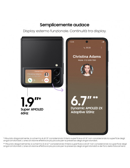 Samsung Galaxy Z Flip3 5G 128GB Phantom Black RAM 8GB Display 1,9" Super AMOLED/6,7" Dynamic AMOLED 2X