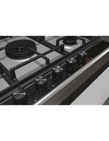 Haier Series 4 HAHG7W5XH Acciaio inox Da incasso 74.5 cm Gas 5 Fornello(i)