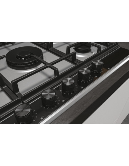 Haier Series 4 HAHG7W5XH Acciaio inox Da incasso 74.5 cm Gas 5 Fornello(i)