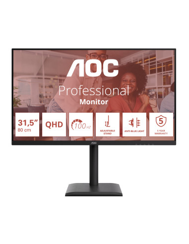 AOC E4 Q32E4U Monitor PC 80 cm (31.5") 2560 x 1440 Pixel Quad HD LED Nero