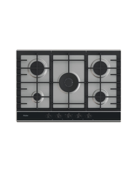 Haier Series 4 HAHG7W5XH Acciaio inox Da incasso 74.5 cm Gas 5 Fornello(i)