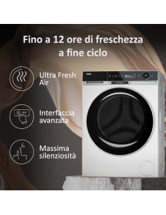 Haier Ultra X11, Lavatrice Carica Frontale 10 KG, 20% più efficente della classe A, 1400 giri, Bianco, Direct Motion, Refresh, 