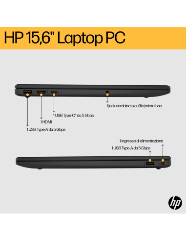 HP 15-fc0089nl AMD Ryzen™ 7 5825U Computer portatile 39,6 cm (15.6") Full HD 16 GB DDR4-SDRAM 1 TB SSD Wi-Fi 6 (802.11ax) Wind