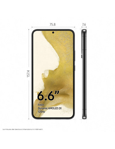 Samsung Galaxy S22+ 5G Display 6.6'' Dynamic AMOLED 2X, 4 fotocamere, RAM 8 GB, 128 GB, 4.500mAh, Phantom Black