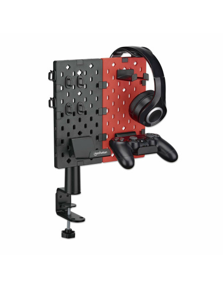 Manhattan 462518 supporto per personal communication Supporto passivo Controller per videogiochi, Auricolare Nero, Rosso