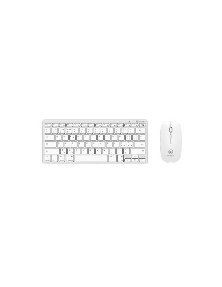 KIT ATLANTIS PREMIUM P013-LK-8955-WW MINI TASTIERA ULTRASLIM WIRELESS DUAL MODE + MOUSE WIRELESS - BIANCA