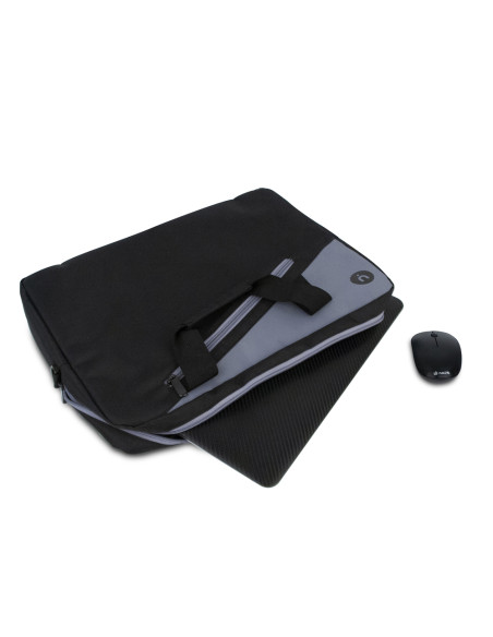 NGS Monray Master Kit Black 39,6 cm (15.6") Valigetta ventiquattrore Nero, Grigio
