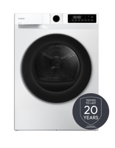Candy PRODRY 300, Asciugatrice Slim 8 KG, Classe D, Bianco, Inverter, 5 Cicli rapidi, GDS 8N2B-S
