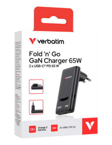 Verbatim 32354 Caricabatterie per dispositivi mobili Computer portatile, Smartphone, Tablet Nero AC Ricarica rapida Interno