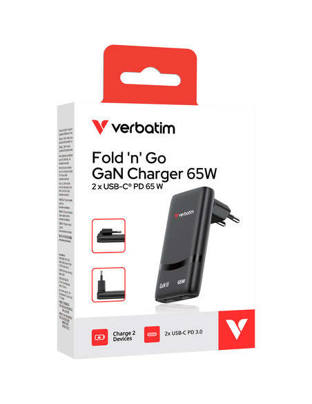 Verbatim 32354 Caricabatterie per dispositivi mobili Computer portatile, Smartphone, Tablet Nero AC Ricarica rapida Interno