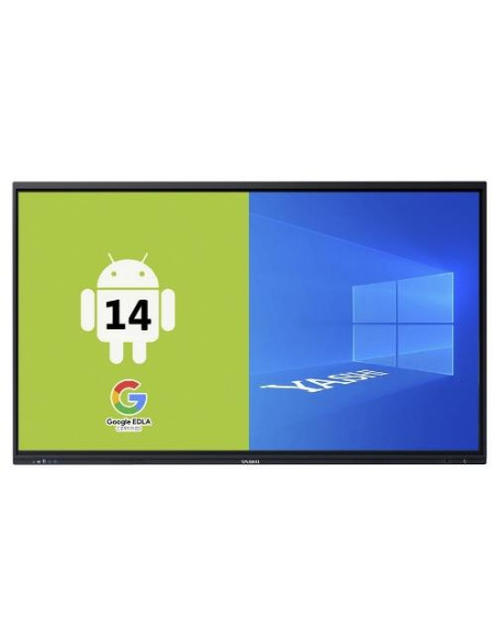 MONITOR SUPERTOUCH AI TOUCH YASHI 86" LY8623 LCD 4K TYPE-C 8GB RAM 128GB STORAGE +48MP CAM ANDROID 14 EDLA staffa a muro inclusa