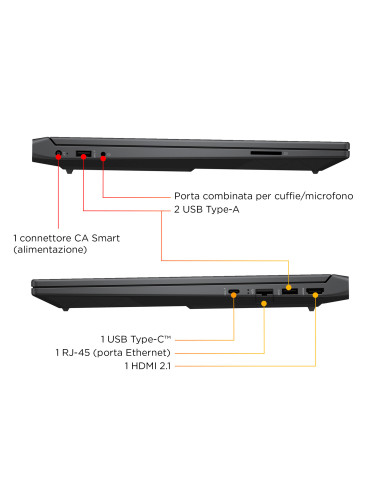 HP Victus Gaming 15-fb3009nl Copilot+ PC AMD Ryzen AI 7 350 Computer portatile 39,6 cm (15.6") Full HD 16 GB DDR5-SDRAM 1 TB SSD