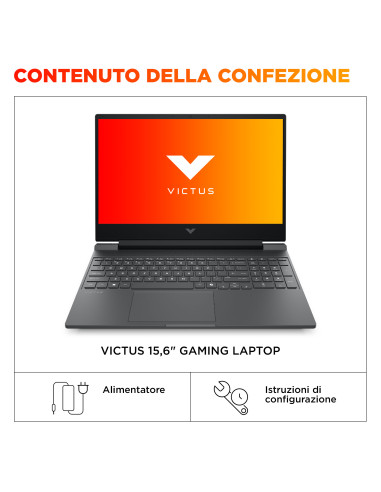 HP Victus Gaming 15-fb3009nl Copilot+ PC AMD Ryzen AI 7 350 Computer portatile 39,6 cm (15.6") Full HD 16 GB DDR5-SDRAM 1 TB SSD