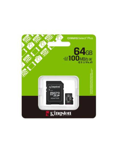 Kingston Micro SD 64GB Cl10Canvas S.Plus SDCS3/64GB +Ad.SD