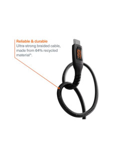 CABLE USB-C WITH LED 1MT BK 2