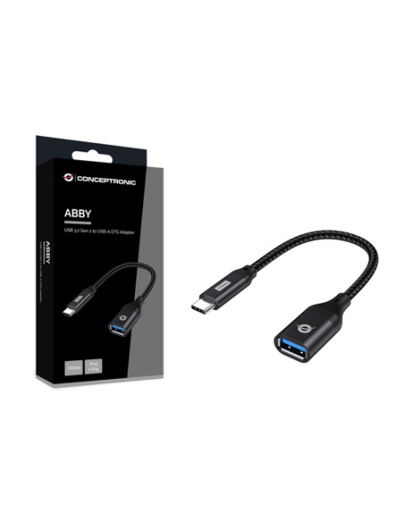 Conceptronic ABBY18B adattatore per inversione del genere dei cavi USB-C USB-A Nero