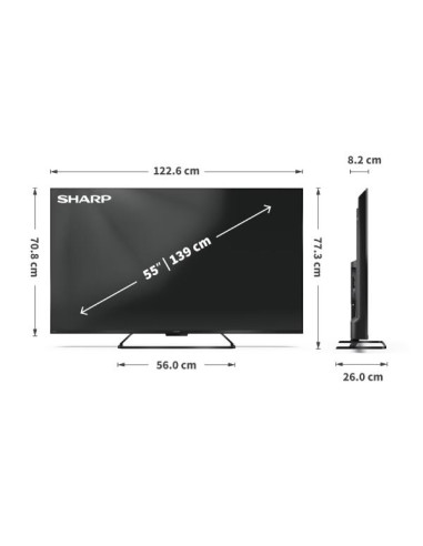 55 HR7 UHD 4K QLED GOOGLE TV 144