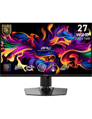 MSI MPG 271QR QD-OLED X50 Monitor PC 67,3 cm (26.5") 2560 x 1440 Pixel Wide Quad HD Nero