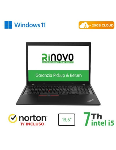 NB LENOVO RINOVO REFURBISHED ThinkPad L570 RN82522313 15.6" i5-7x00U 8GB SSD NEW 256GB W11P CLOUD 20GB + NORTON