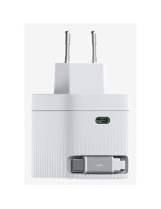 ALIMENTATORE HIKVISION USB-C 1P + 1 CAVO Retrattile - BIANCO OUT:67W IN:100/240VAC - HIKSEMI HS-HUB-GaN67