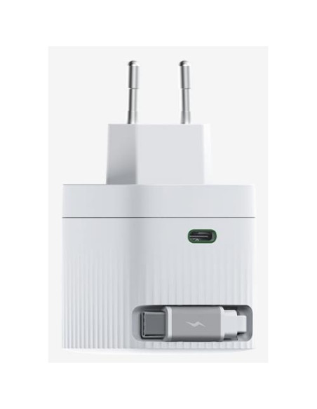 ALIMENTATORE HIKVISION USB-C 1P + 1 CAVO Retrattile - BIANCO OUT:67W IN:100/240VAC - HIKSEMI HS-HUB-GaN67