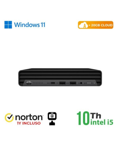 ULTRA MINI PC HP RINOVO REFURBISHED DM 600 800 G6 RN65522381 i5-10x00T 8GB SSD NEW 256GB W11P + CLOUD 20GB + NORTON