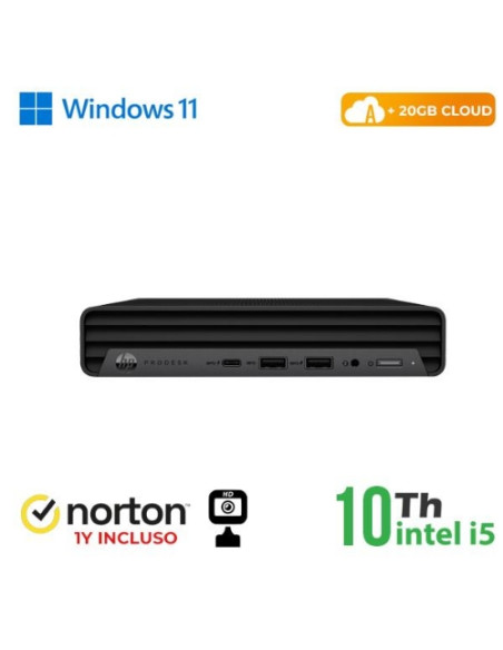 ULTRA MINI PC HP RINOVO REFURBISHED DM 600 800 G6 RN65522381 i5-10x00T 8GB SSD NEW 256GB W11P + CLOUD 20GB + NORTON