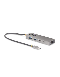 StarTech.com Hub USB-C a 3 porte con Ethernet da 2,5 Gbps e porta Power Delivery Pass-through da 100W, USB 3.2 10Gbps, 2x USB-A/