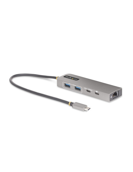 StarTech.com Hub USB-C a 3 porte con Ethernet da 2,5 Gbps e porta Power Delivery Pass-through da 100W, USB 3.2 10Gbps, 2x USB-A/