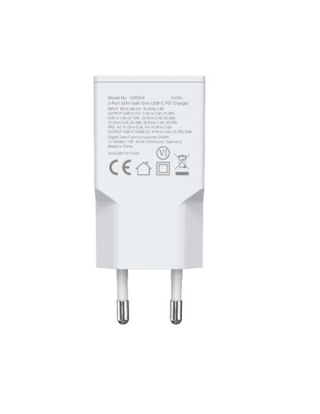2-PORT 30W GAN SLIM USB-C PD CHARG