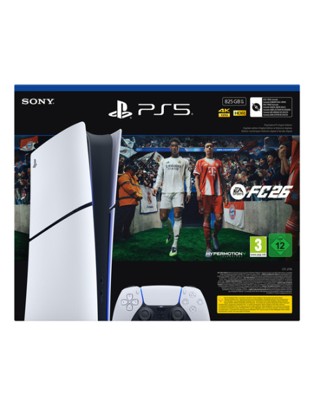 Sony PlayStation 5 Digital + EA Sports FC 26 Bundle 825 GB Wi-Fi Nero, Bianco