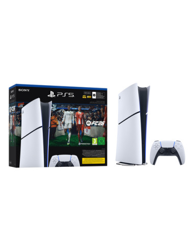 Sony PlayStation 5 Digital + EA Sports FC 26 Bundle 825 GB Wi-Fi Nero, Bianco
