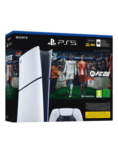 Sony PlayStation 5 Digital + EA Sports FC 26 Bundle 825 GB Wi-Fi Nero, Bianco