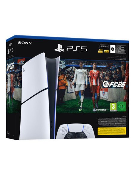 Sony PlayStation 5 Digital + EA Sports FC 26 Bundle 825 GB Wi-Fi Nero, Bianco