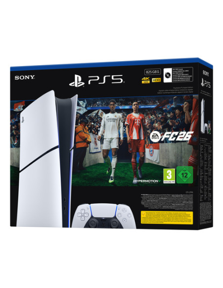 Sony PlayStation 5 Digital + EA Sports FC 26 Bundle 825 GB Wi-Fi Nero, Bianco