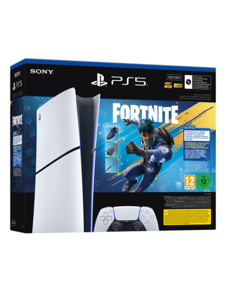 Sony PlayStation 5 Digital Edition - Fortnite Flowering Chaos Bundle 825 GB Wi-Fi Nero, Bianco
