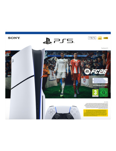 Sony PlayStation 5 + EA Sports FC 26 Bundle 1 TB Wi-Fi Nero, Bianco