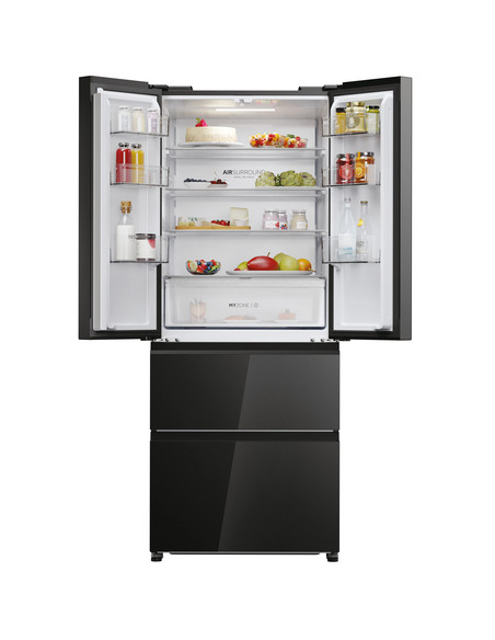 Haier HFR3718ENGB Libera installazione 402 L Nero