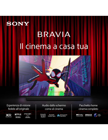 Sony BRAVIA 8 OLED 65 Pollici 4K HDR Google Smart TV (2024) | Gaming Menu per PlayStation 5, IMAX Enhanced, Dolby Vision Atmos, 