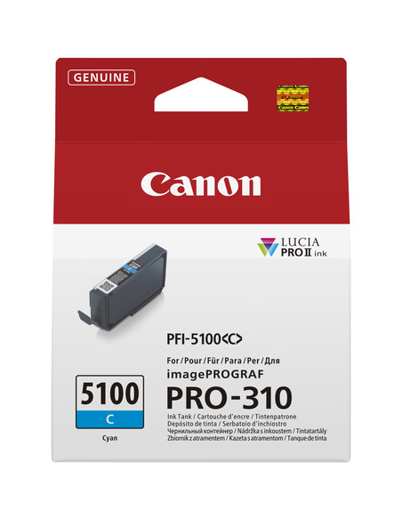 Canon PFI-5100 C cartuccia d'inchiostro 1 pz Originale Ciano