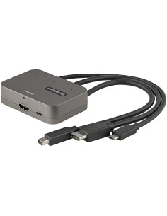 StarTech.com Adattatore Multiporta a HDMI 3-in-1 - Convertitore da USB-C, HDMI o Mini DisplayPort a HDMI per sala conferenze 4K 