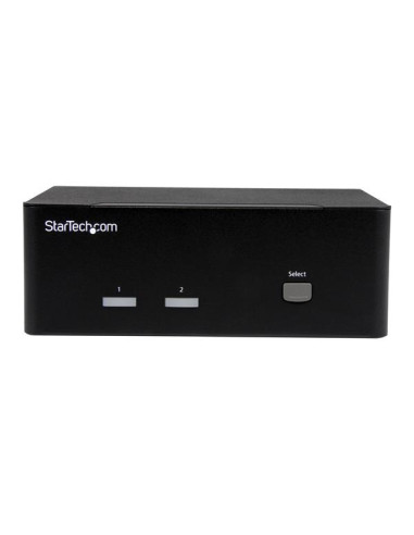 StarTech.com Switch Commutatore a 2 porte - KVM USB 2.0 a doppio VGA con Hub USB a 2 porte e 3,5mm audio